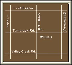 Map to Duc's Woodbury Restraunt Image Map to Duc's Woodbury Restraunt Image