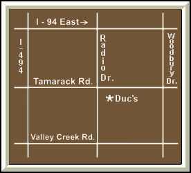 Map to Duc's Woodbury Restaurant